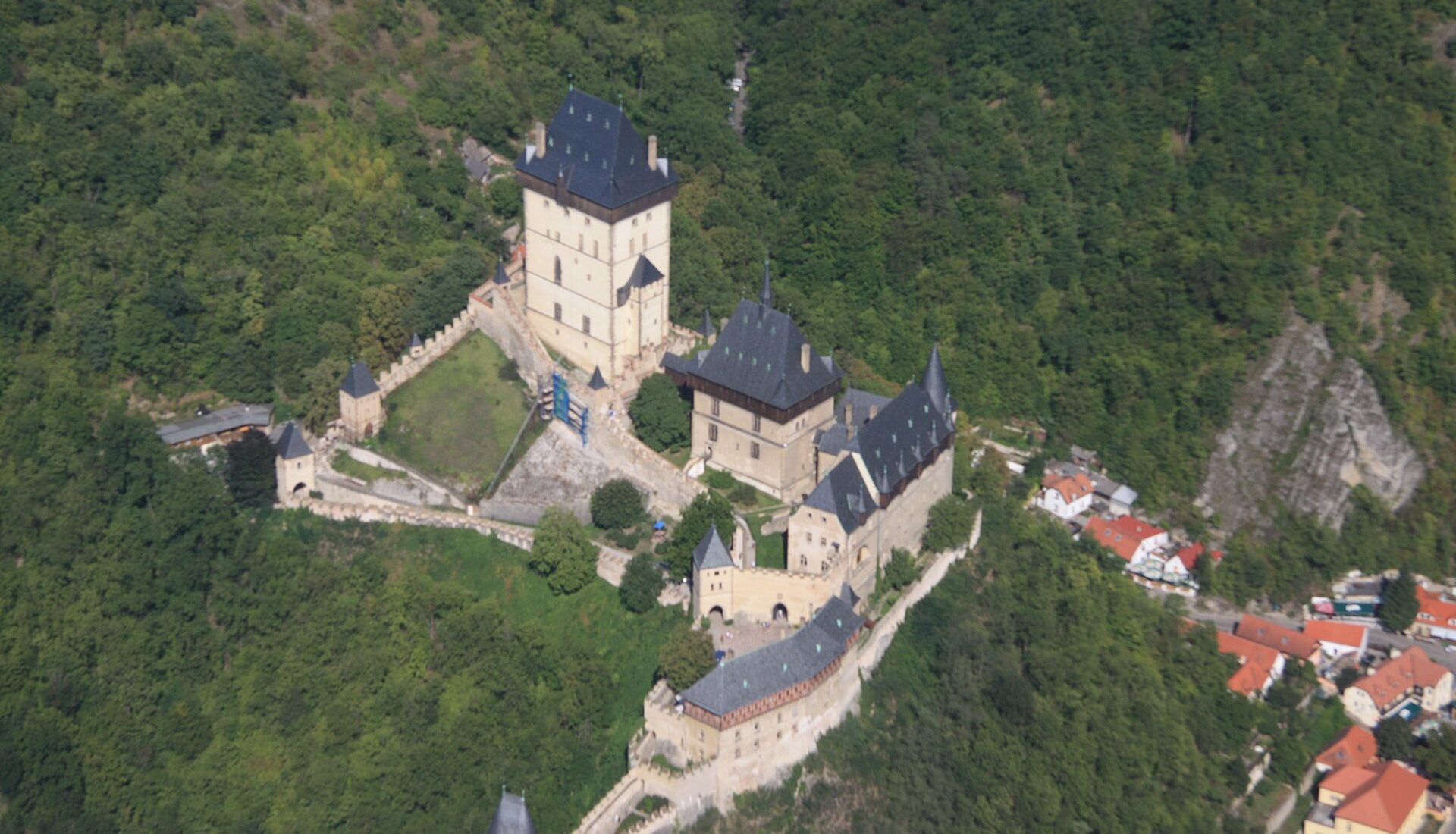 The castle from the air